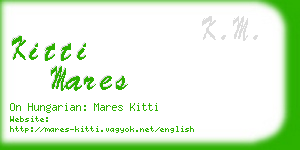 kitti mares business card